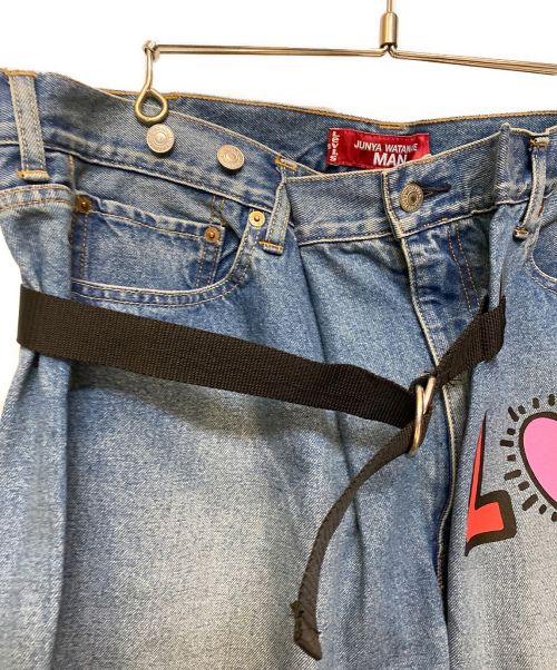 JUNYA WATANABE MAN（ジュンヤワタナベマン）JUNYA WATANABE MAN (ジュンヤワタナベマン) LEVI'S (リーバイス) 23ss アジャスタープリントデニムパンツ インディゴ サイズ:XS 未使用品の古着・服飾アイテム