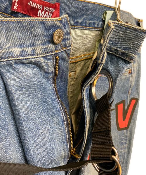 JUNYA WATANABE MAN（ジュンヤワタナベマン）JUNYA WATANABE MAN (ジュンヤワタナベマン) LEVI'S (リーバイス) 23ss アジャスタープリントデニムパンツ インディゴ サイズ:XS 未使用品の古着・服飾アイテム