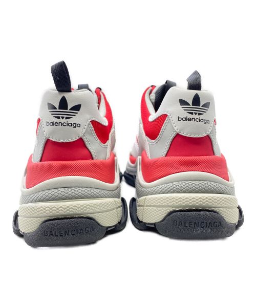 adidas（アディダス）adidas (アディダス) BALENCIAGA (バレンシアガ) TRIPLE S レッド×グレー サイズ:43の古着・服飾アイテム