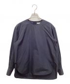 BLAMINKブラミンク）の古着「コットンシルクバックジップブラウス」｜ネイビー