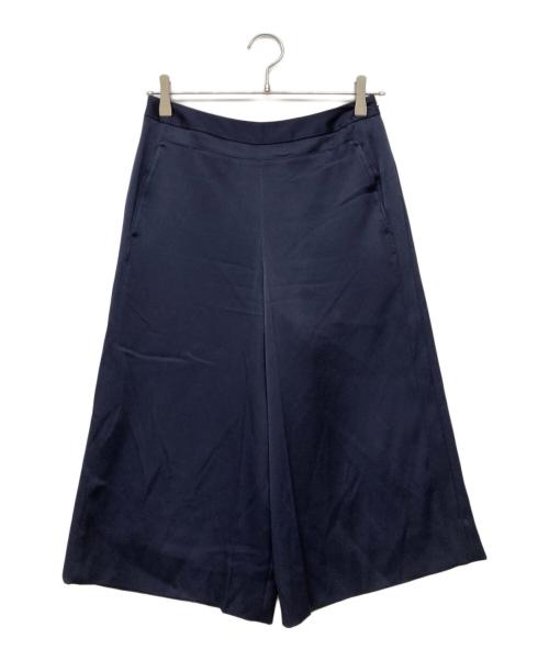 BACCA（バッカ）BACCA (バッカ) ジョーゼットサテン ミディストレートパンツ ネイビー サイズ:34の古着・服飾アイテム