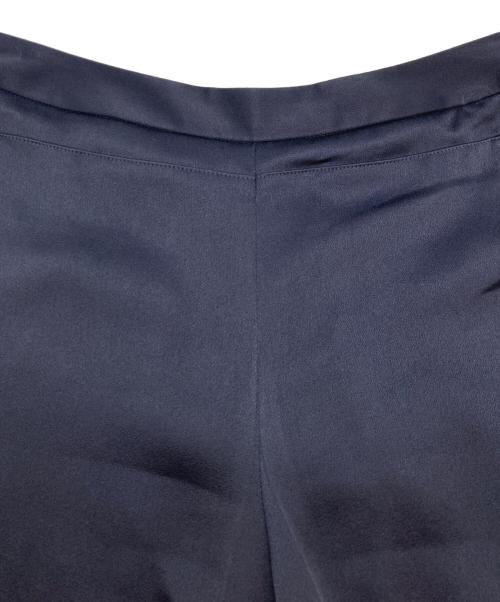 BACCA（バッカ）BACCA (バッカ) ジョーゼットサテン ミディストレートパンツ ネイビー サイズ:34の古着・服飾アイテム