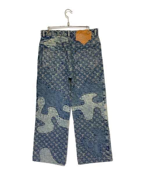 LOUIS VUITTON（ルイ ヴィトン）LOUIS VUITTON (ルイ ヴィトン) NIGO (二ゴー) MONOGRAM PATCHWORK REG DENIM インディゴ サイズ:73.5cm (W29)の古着・服飾アイテム