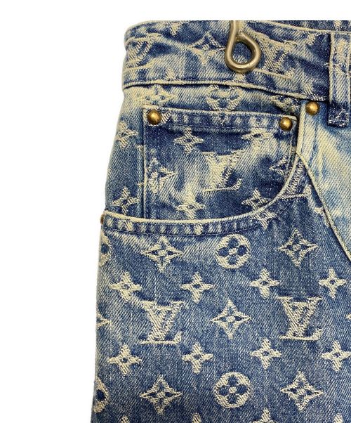 LOUIS VUITTON（ルイ ヴィトン）LOUIS VUITTON (ルイ ヴィトン) NIGO (二ゴー) MONOGRAM PATCHWORK REG DENIM インディゴ サイズ:73.5cm (W29)の古着・服飾アイテム