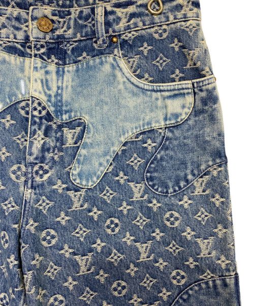 LOUIS VUITTON（ルイ ヴィトン）LOUIS VUITTON (ルイ ヴィトン) NIGO (二ゴー) MONOGRAM PATCHWORK REG DENIM インディゴ サイズ:73.5cm (W29)の古着・服飾アイテム