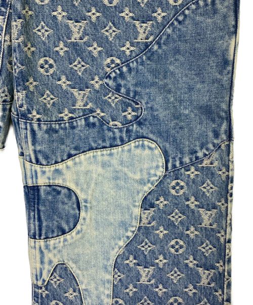 LOUIS VUITTON（ルイ ヴィトン）LOUIS VUITTON (ルイ ヴィトン) NIGO (二ゴー) MONOGRAM PATCHWORK REG DENIM インディゴ サイズ:73.5cm (W29)の古着・服飾アイテム