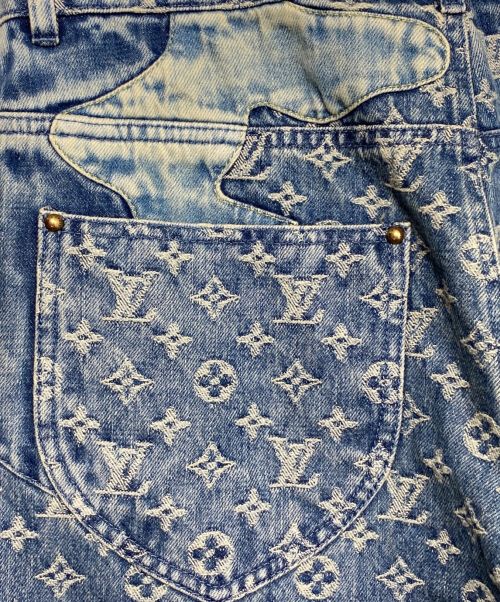 LOUIS VUITTON（ルイ ヴィトン）LOUIS VUITTON (ルイ ヴィトン) NIGO (二ゴー) MONOGRAM PATCHWORK REG DENIM インディゴ サイズ:73.5cm (W29)の古着・服飾アイテム