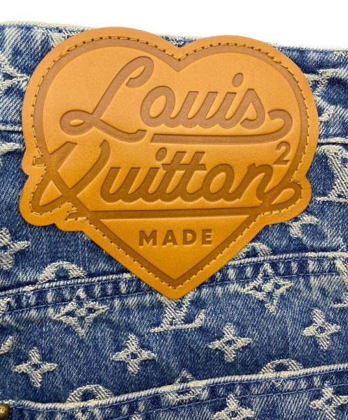 LOUIS VUITTON（ルイ ヴィトン）LOUIS VUITTON (ルイ ヴィトン) NIGO (二ゴー) MONOGRAM PATCHWORK REG DENIM インディゴ サイズ:73.5cm (W29)の古着・服飾アイテム