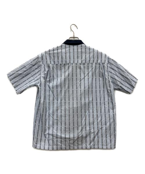 Special Guest K.K（スペシャル ゲスト）Special Guest K.K (スペシャル ゲスト) SG Stripe Fabric Short Sleeve Shirt/半袖シャツ/オープンカラーシャツ ライトブルー サイズ:Mの古着・服飾アイテム