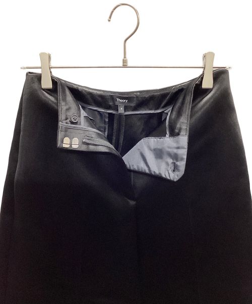 theory（セオリー）theory (セオリー) Bonded Satin Wide Leg Culotte Eb ブラックの古着・服飾アイテム