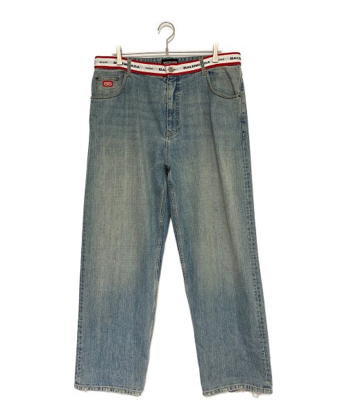 BALENCIAGA（バレンシアガ）BALENCIAGA (バレンシアガ) ウエストロゴデニム インディゴ サイズ:XLの古着・服飾アイテム