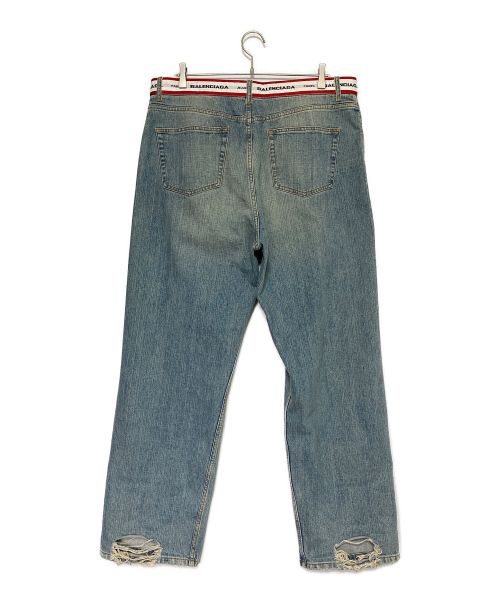 BALENCIAGA（バレンシアガ）BALENCIAGA (バレンシアガ) ウエストロゴデニム インディゴ サイズ:XLの古着・服飾アイテム