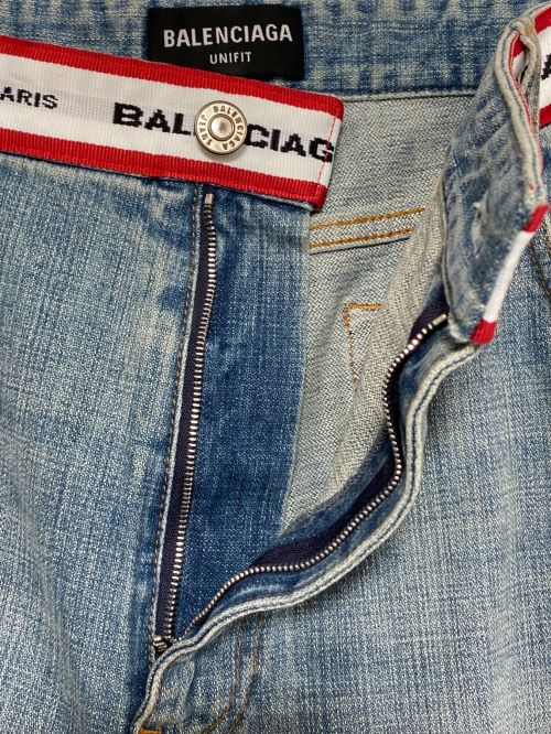 BALENCIAGA（バレンシアガ）BALENCIAGA (バレンシアガ) ウエストロゴデニム インディゴ サイズ:XLの古着・服飾アイテム