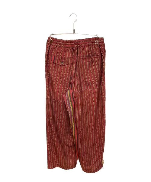 COMME des GARCONS HOMME PLUS（コムデギャルソンオムプリュス）COMME des GARCONS HOMME PLUS (コムデギャルソンオムプリュス) 92SS エスニック期 転写プリントワイドパンツ/Archive レッド×イエロー サイズ:Mの古着・服飾アイテム
