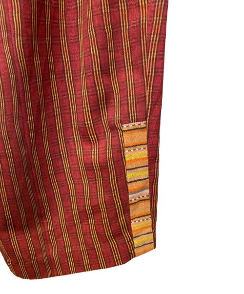 COMME des GARCONS HOMME PLUS（コムデギャルソンオムプリュス）COMME des GARCONS HOMME PLUS (コムデギャルソンオムプリュス) 92SS エスニック期 転写プリントワイドパンツ/Archive レッド×イエロー サイズ:Mの古着・服飾アイテム