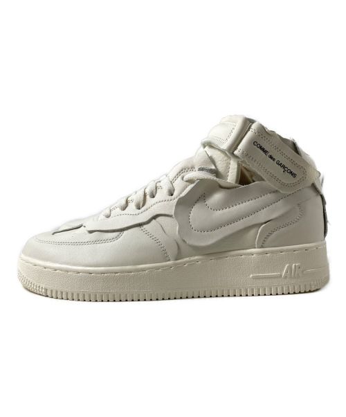 NIKE（ナイキ）NIKE COMME des GARCONS HOMME PLUS COMME des GARCONS  20AW × NIKE Air Force1 Mid ナイキ エアフォースワン ミッド アイボリー サイズ:26.5 未使用品の古着・服飾アイテム