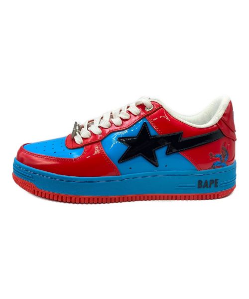 BAPESTA（ベイプスタ）BAPESTA (ベイプスタ) MARVEL (マーベル) SPIDER-MAN BAPE STA レッド×ブルー サイズ:26.5cm (US8.5)の古着・服飾アイテム