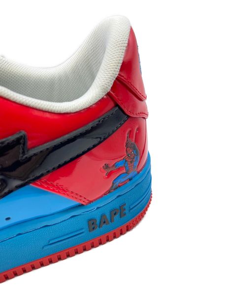 BAPESTA（ベイプスタ）BAPESTA (ベイプスタ) MARVEL (マーベル) SPIDER-MAN BAPE STA レッド×ブルー サイズ:26.5cm (US8.5)の古着・服飾アイテム
