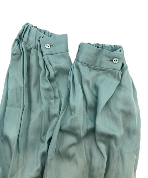 TOMORROW LAND collection（トゥモローランドコレクション）TOMORROW LAND collection (トゥモローランドコレクション) ウォッシャブルサテンボウタイギャザーブラウス ライトブルー サイズ:36の古着・服飾アイテム