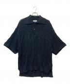 MAISON SPECIALメゾンスペシャル）の古着「ポロシャツニット」｜ブラック