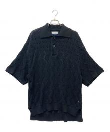 MAISON SPECIAL（メゾンスペシャル）の古着「ポロシャツニット」｜ブラック