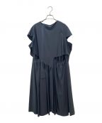 Maison Margielaメゾンマルジェラ）の古着「POPLIN RANDOM PLEATS DECORTICE DRESS」｜ブラック