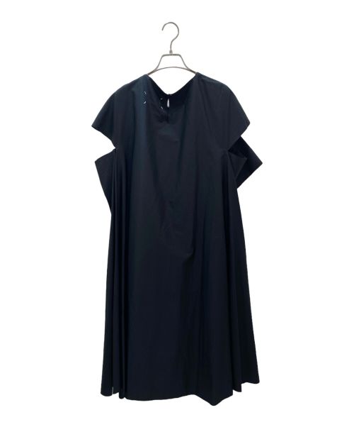 Maison Margiela（メゾンマルジェラ）Maison Margiela (メゾンマルジェラ) POPLIN RANDOM PLEATS DECORTICE DRESS ブラック サイズ:38の古着・服飾アイテム