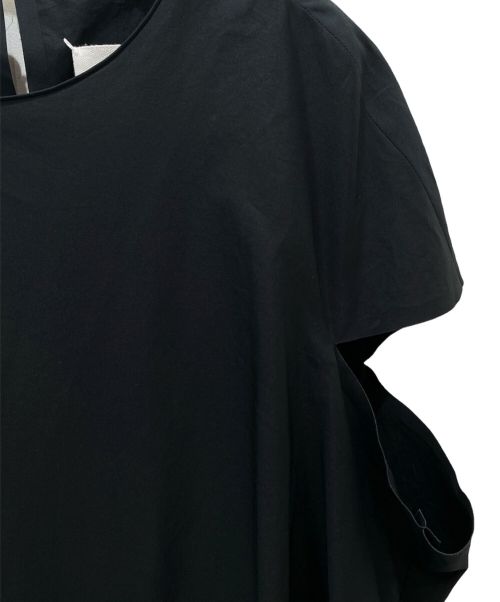 Maison Margiela（メゾンマルジェラ）Maison Margiela (メゾンマルジェラ) POPLIN RANDOM PLEATS DECORTICE DRESS ブラック サイズ:38の古着・服飾アイテム