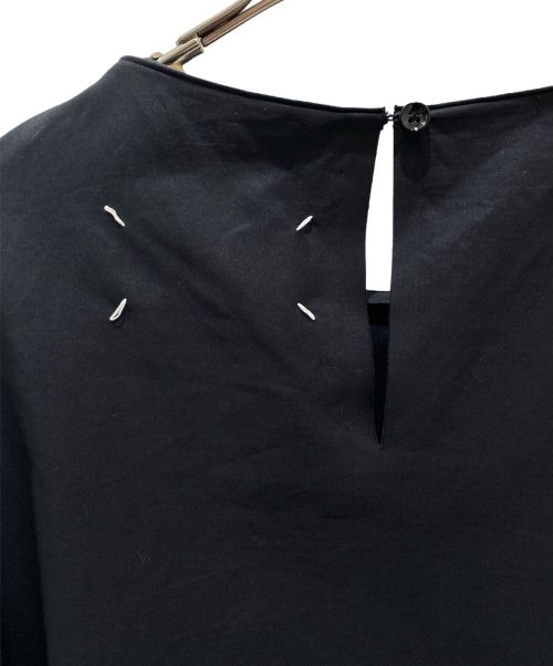 Maison Margiela（メゾンマルジェラ）Maison Margiela (メゾンマルジェラ) POPLIN RANDOM PLEATS DECORTICE DRESS ブラック サイズ:38の古着・服飾アイテム