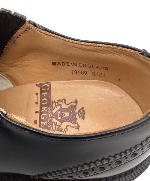 GEORGE COX（ジョージコックス）GEORGE COX (ジョージコックス) ウイングチップサイドゴアシューズ ブラック サイズ:4の古着・服飾アイテム