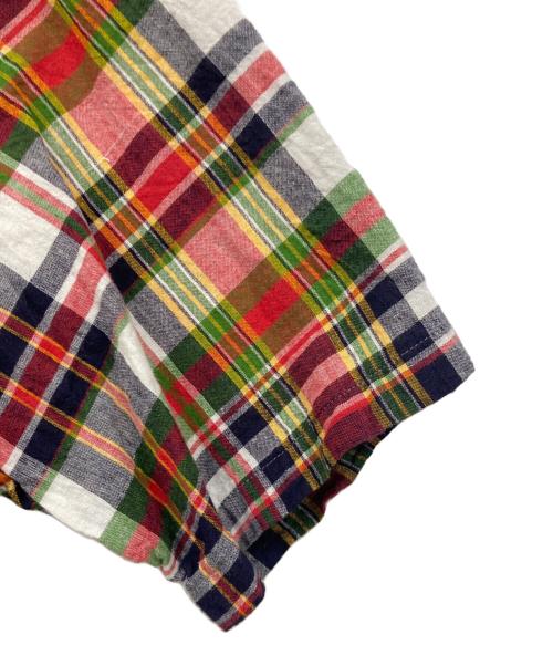 BEAMS PLUS（ビームスプラス）BEAMS PLUS (ビームスプラス) インディアン マドラスチェック ショートスリーブ ボタンダウン シャツ レッド×ネイビー サイズ:XLサイズの古着・服飾アイテム