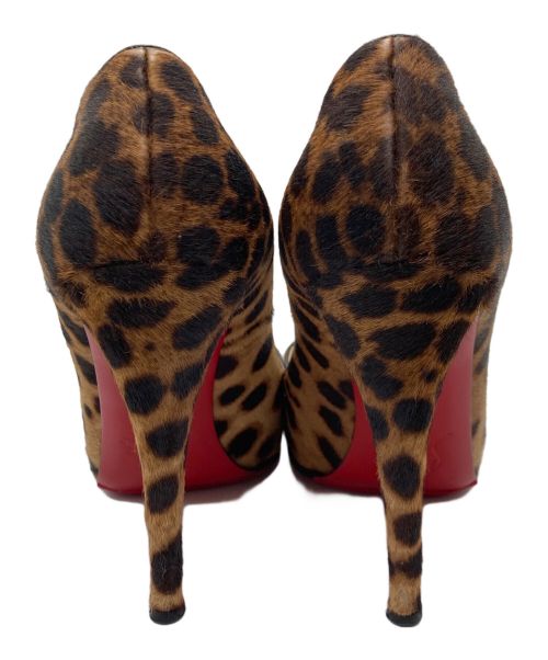 Christian Louboutin（クリスチャン・ルブタン）Christian Louboutin (クリスチャン・ルブタン) オープントゥーパンプス ブラウン サイズ:36 1/2の古着・服飾アイテム