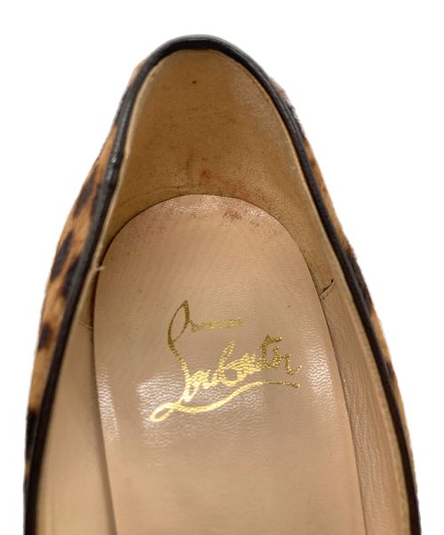 Christian Louboutin（クリスチャン・ルブタン）Christian Louboutin (クリスチャン・ルブタン) オープントゥーパンプス ブラウン サイズ:36 1/2の古着・服飾アイテム