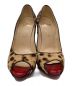 中古・古着 Christian Louboutin (クリスチャン・ルブタン) オープントゥーパンプス ブラウン サイズ:36 1/2：5000円