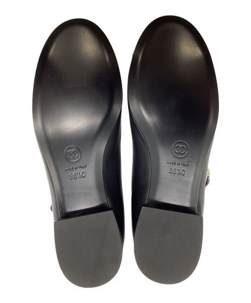 CHANEL（シャネル）CHANEL (シャネル) メリージェーンパンプス ブラック サイズ:36 1/2の古着・服飾アイテム