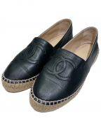 CHANELシャネル）の古着「Coco Mark Espadrille Shoes」｜ブラック