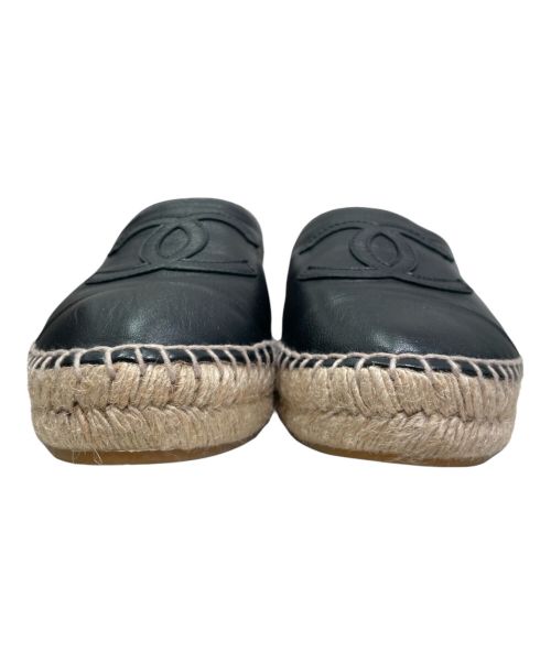 CHANEL（シャネル）CHANEL (シャネル) Coco Mark Espadrille Shoes ブラック サイズ:36の古着・服飾アイテム