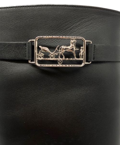 HERMES（エルメス）HERMES (エルメス) ヴェルサイユ レザーブーツ ブラック サイズ:36 1/2の古着・服飾アイテム