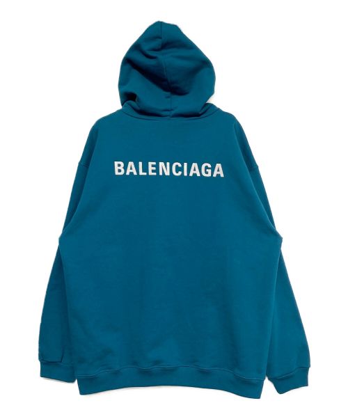 BALENCIAGA（バレンシアガ）BALENCIAGA (バレンシアガ) MediumFit Hoodie ブルー サイズ:Lの古着・服飾アイテム
