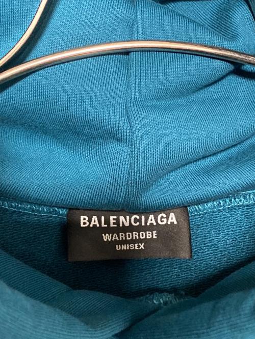 BALENCIAGA（バレンシアガ）BALENCIAGA (バレンシアガ) MediumFit Hoodie ブルー サイズ:Lの古着・服飾アイテム