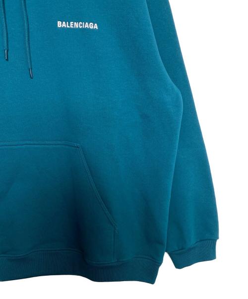BALENCIAGA（バレンシアガ）BALENCIAGA (バレンシアガ) MediumFit Hoodie ブルー サイズ:Lの古着・服飾アイテム