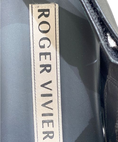 Roger Vivier（ロジェ ヴィヴィエ）Roger Vivier (ロジェ ヴィヴィエ) ヴィヴランライトストラスバックル ファブリック サンダル ブラック サイズ:40の古着・服飾アイテム