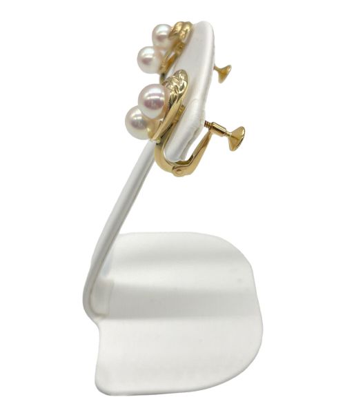 MIKIMOTO（ミキモト）MIKIMOTO (ミキモト) K18YG リーフレリーフ アコヤパール イヤリング サイズ:6.0-63mmの古着・服飾アイテム