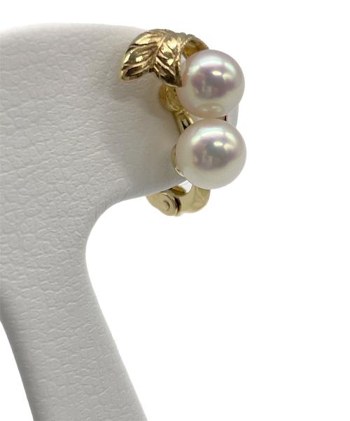 MIKIMOTO（ミキモト）MIKIMOTO (ミキモト) K18YG リーフレリーフ アコヤパール イヤリング サイズ:6.0-63mmの古着・服飾アイテム