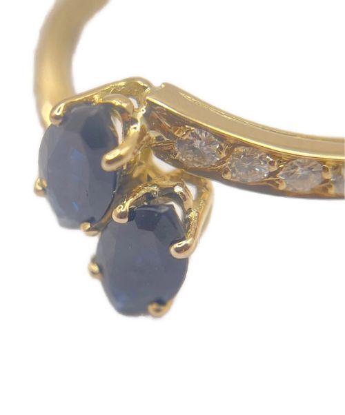 Cartier（カルティエ）Cartier (カルティエ) 2Pサファイヤダイヤリング サイズ:13号の古着・服飾アイテム