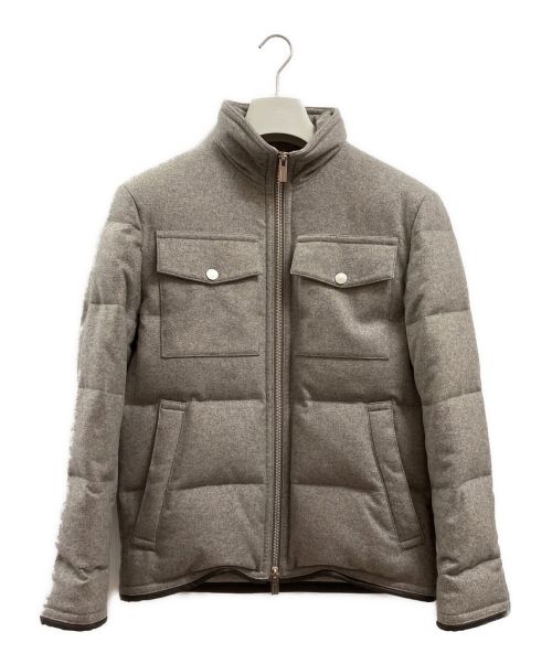 HERMES（エルメス）HERMES (エルメス) カシミヤ/ダウンジャケット グレー サイズ:46の古着・服飾アイテム