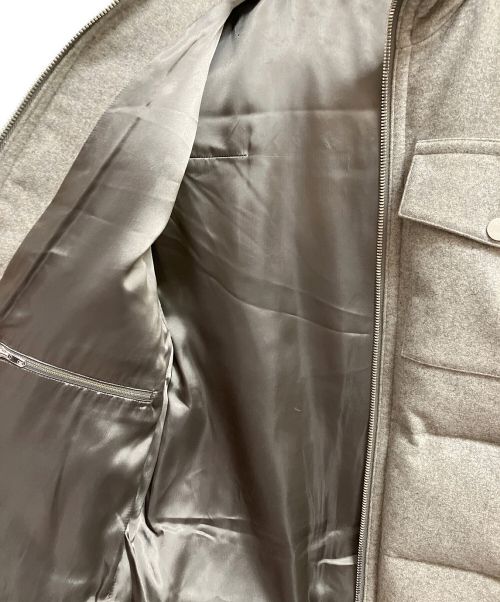 HERMES（エルメス）HERMES (エルメス) カシミヤ/ダウンジャケット グレー サイズ:46の古着・服飾アイテム