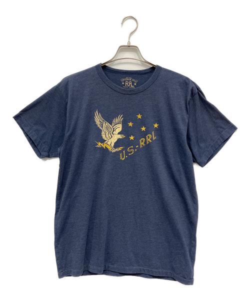 RRL（ダブルアールエル）RRL (ダブルアールエル) グラフィックTシャツ ネイビー サイズ:Lの古着・服飾アイテム