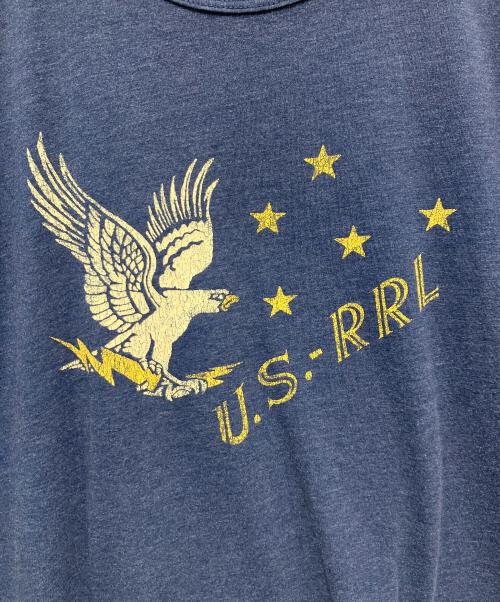 RRL（ダブルアールエル）RRL (ダブルアールエル) グラフィックTシャツ ネイビー サイズ:Lの古着・服飾アイテム