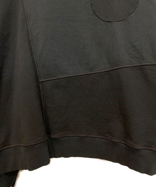 MM6 Maison Margiela（エムエムシックスメゾンマルジェラ）MM6 Maison Margiela (エムエムシックス メゾンマルジェラ) 切替クルーネックスウェット ブラック サイズ:Lの古着・服飾アイテム